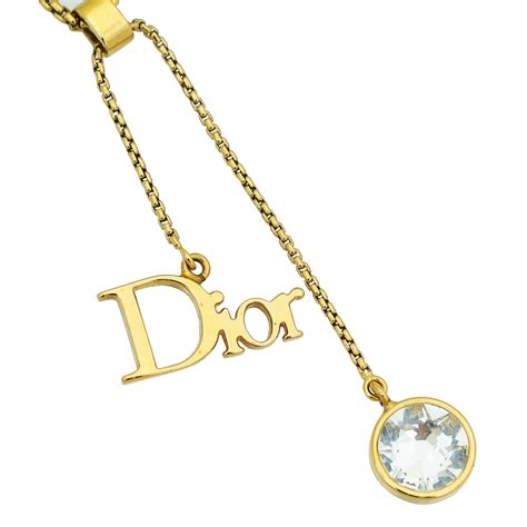 christian dior shell pendant|Dior gold finish necklace.